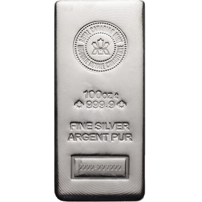 100 Ounce Silver RCM Bar