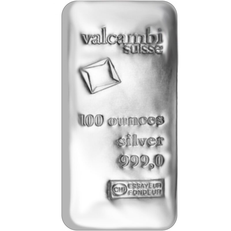 100 Ounce Silver Valcambi Bar