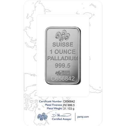 1 oz PAMP Suisse Palladium Bar