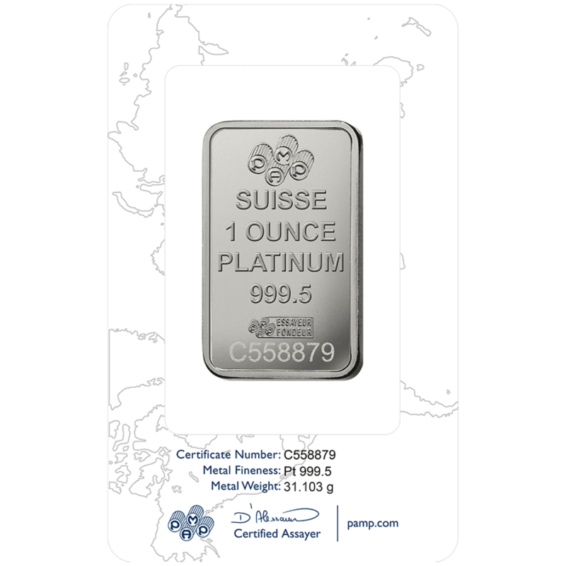 1 Ounce Platinum Pamp Bar - Image 2