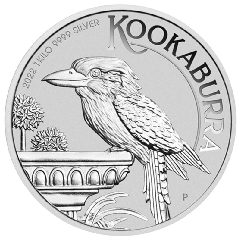 Reverse view of 1 Kilo Silver Kookaburra Coin from Perth Mint