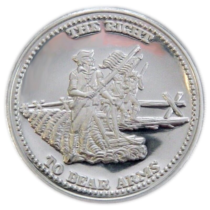 Front view of 1 oz Johnson Matthey Silver Round