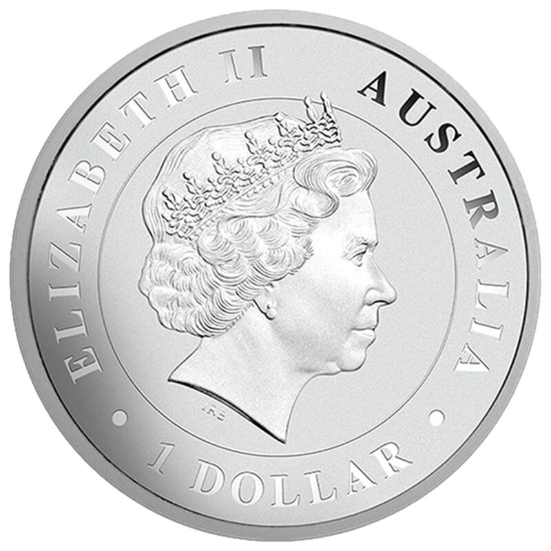 Front view of the 1 oz Silver Australian Saltwater Crocodile Coin