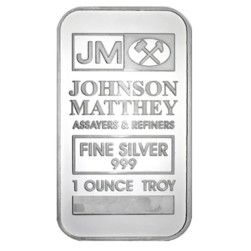 Obverse of 1 oz Johnson Matthew Silver Bar