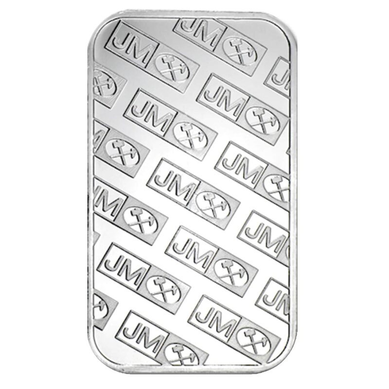 Reverse of 1 oz Johnson Matthew Silver Bar