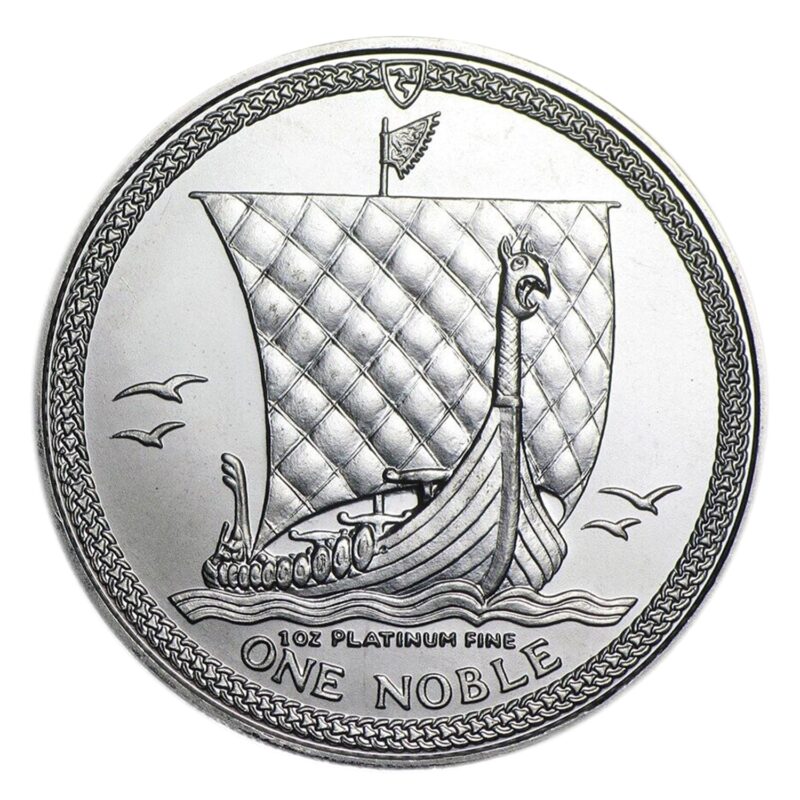 Reverse view of 1 oz Platinum Noble coin