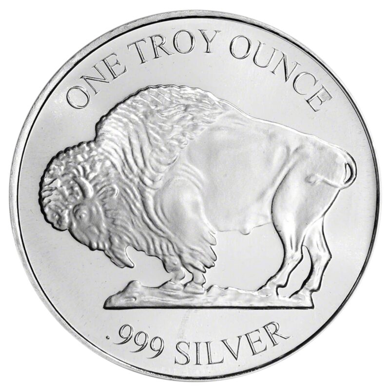 Reverse of 1oz Silver Buffalo Generic Round