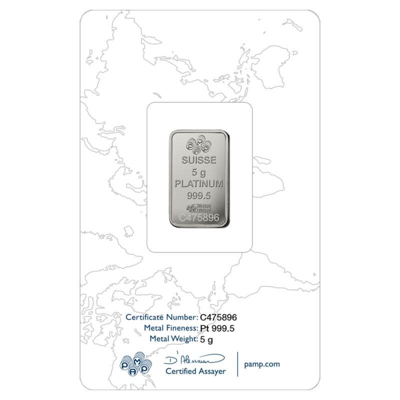 5g PAMP Fortuna Platinum Bar - Reverse