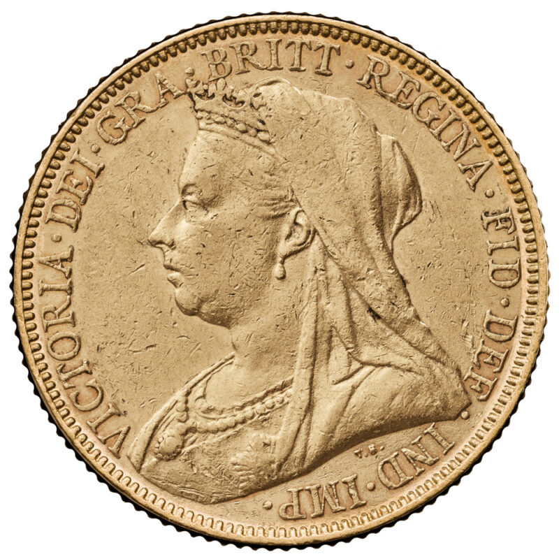 Gold Sovereign Queen Victoria Veiled Head Coin (Brilliant Uncirculated)