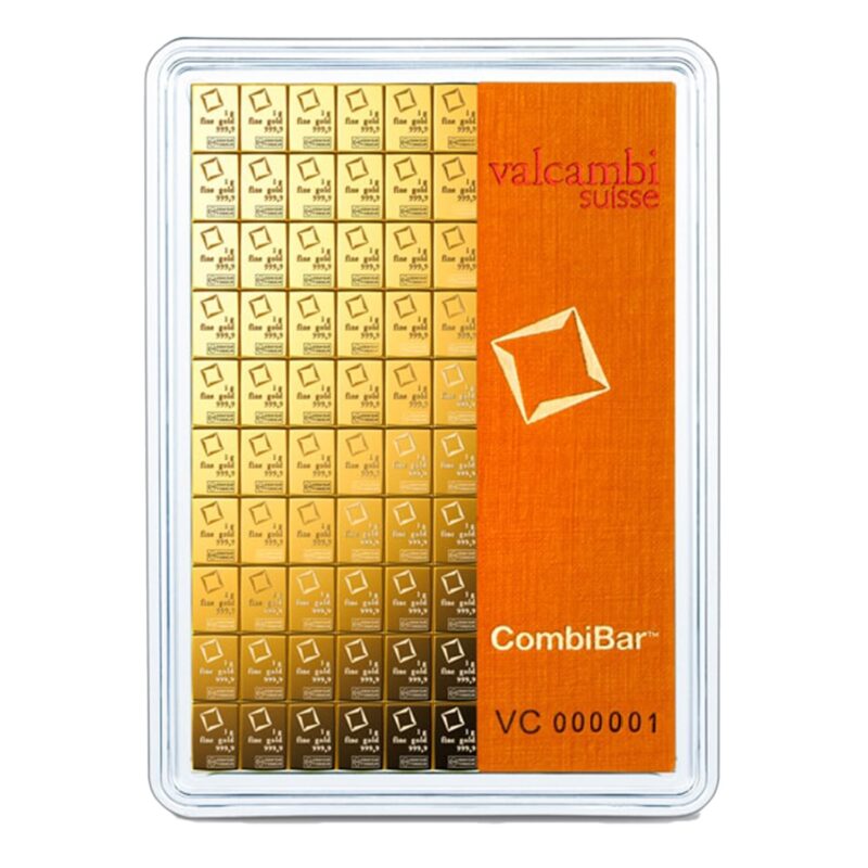 100x 1 GRAM GOLD VALCAMBI COMBI BAR