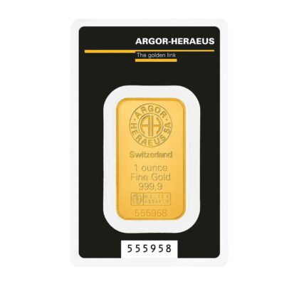 1 OUNCE GOLD BAR ARGOR-HERAEUS KINEBAR