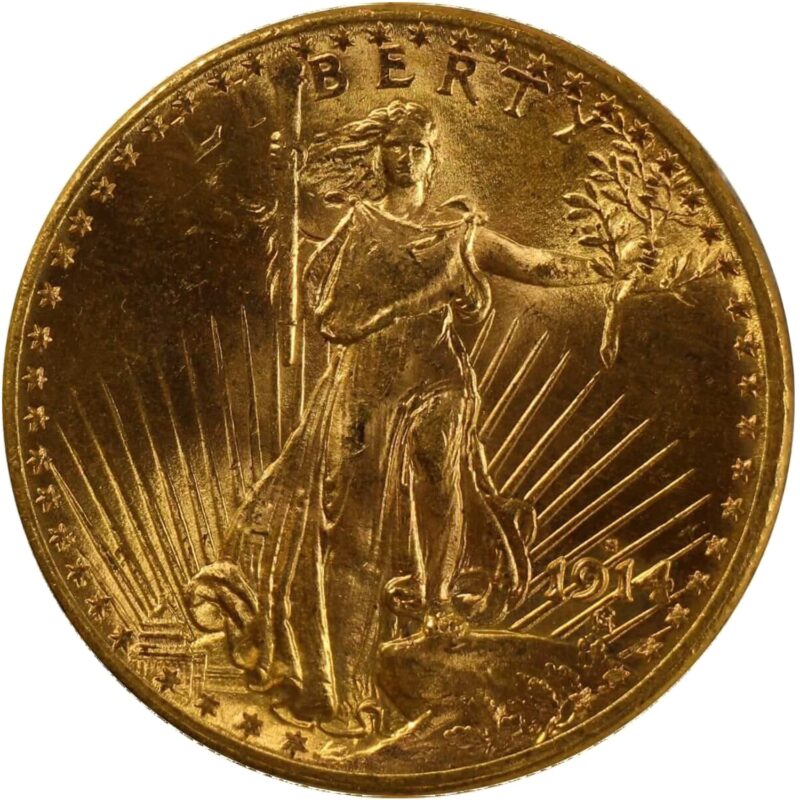 Pre-33 $20 Saint Gaudens Gold Double Eagle Coin in VF Condition