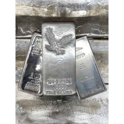 100 OUNCE SILVER BAR .999 FINE