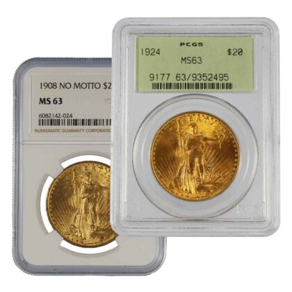 MS63 $20 SAINT GAUDENS