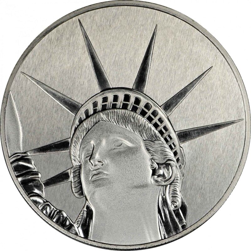 1 1/2 OUNCE SILVER SOLOMON ISLANDS LADY LIBERTY REVERSE PROOF COIN