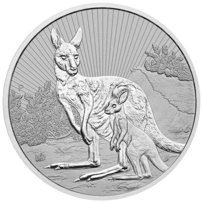 10 OZ PIEDFORT AUSTRALIAN SILVER KANGAROO MOTHER AND BABY 2023