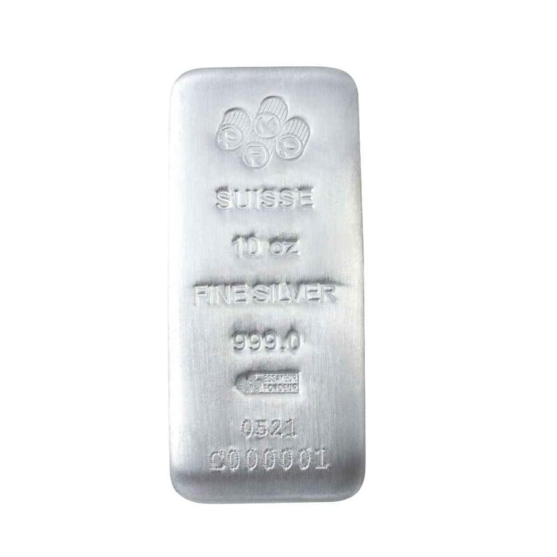 10 OUNCE SILVER PAMP BAR