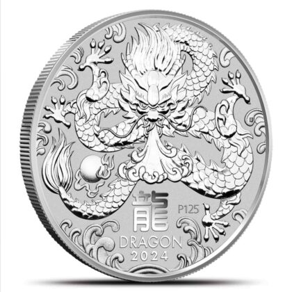 1 OUNCE SILVER AUSTRALIAN LUNAR YEAR OF THE DRAGON 2024