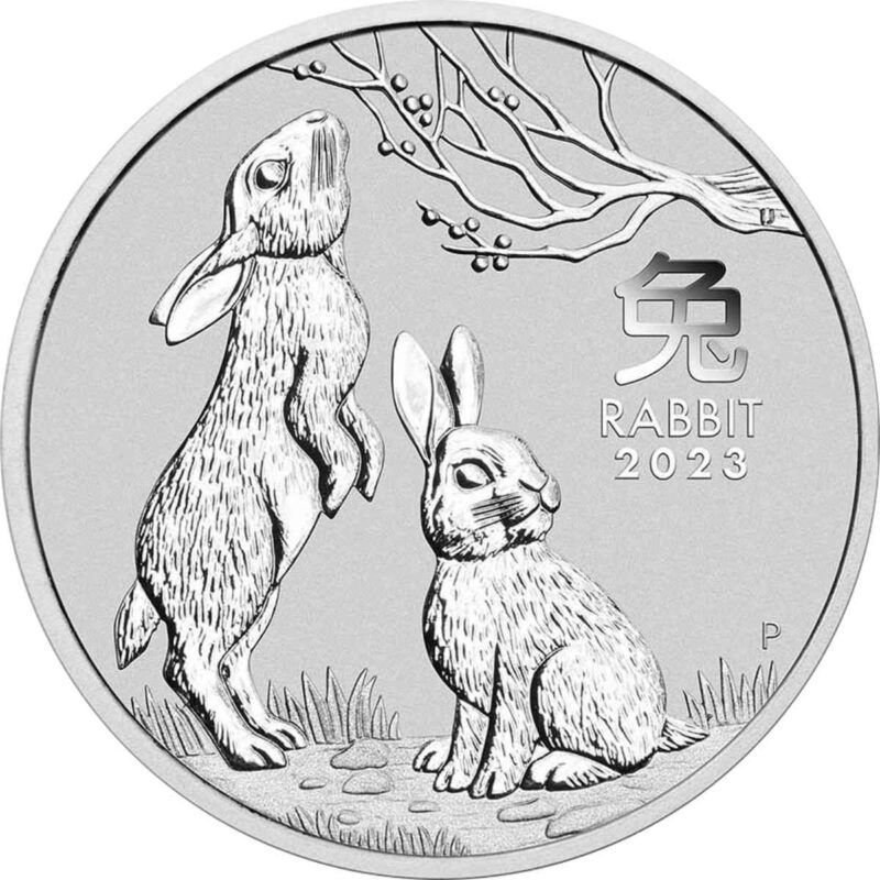 1 OUNCE SILVER AUSTRALIAN LUNAR YEAR OF THE RABBIT 2023