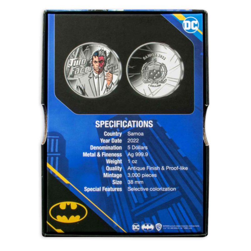 1 OUNCE SILVER COIN DC COMICS TWO FACE - Image 4