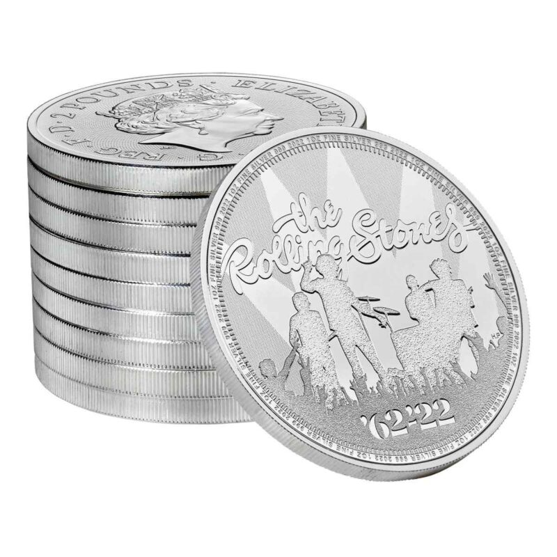 1 OUNCE SILVER ROYAL MINT ROLLING STONES 2022 - Image 3