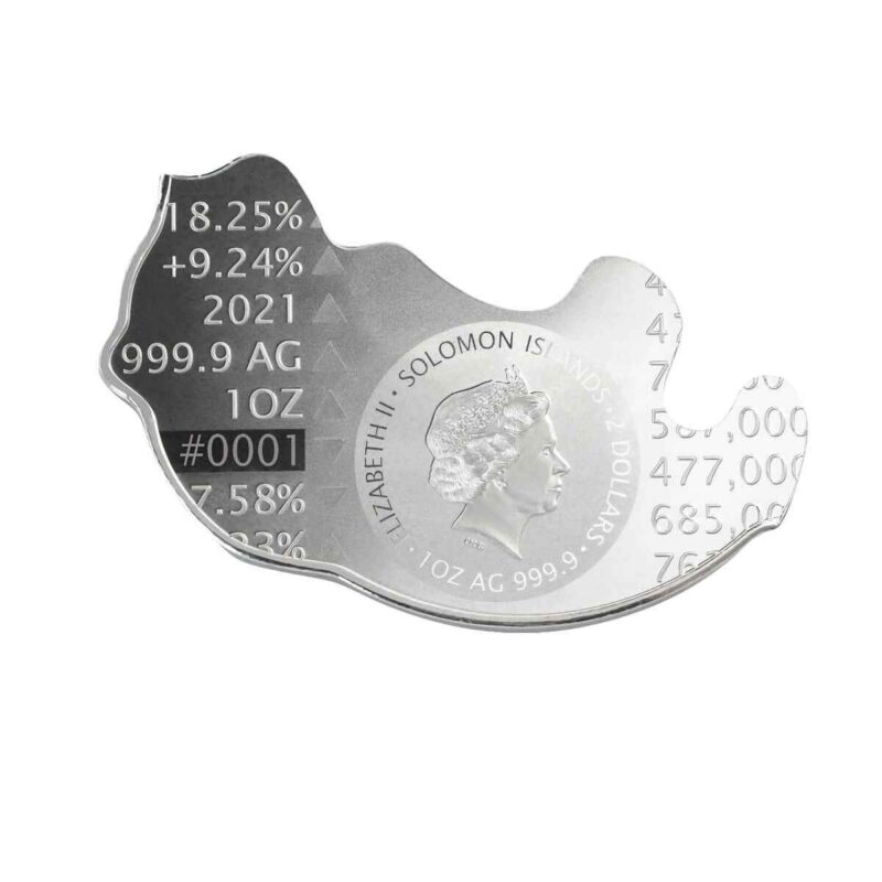 2 x 1 OZ SILVER 2 COIN SET BULL V BEAR - Image 5