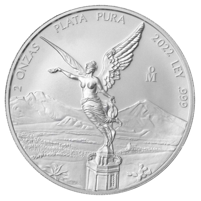 2 OUNCE MEXICAN SILVER LIBERTAD 2022