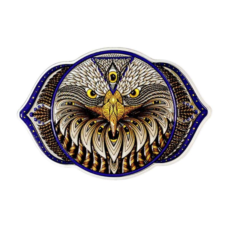 2 OUNCE SILVER PAMP PHIL LEWIS CHAKRA  EAGLE - Image 2