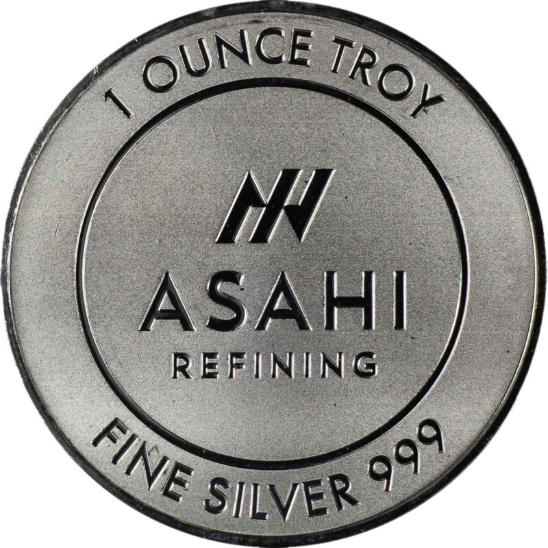 1 OUNCE SILVER ASAHI ROUND 999