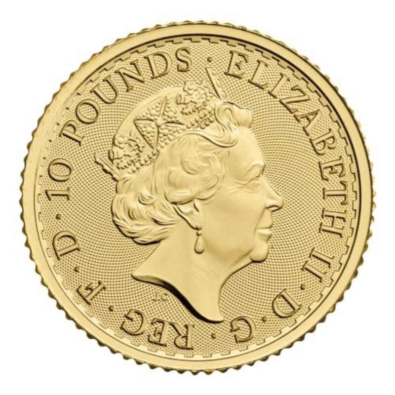 1/10 OUNCE GOLD BRITANNIA QUEEN ELIZABETH 2023 - Image 2