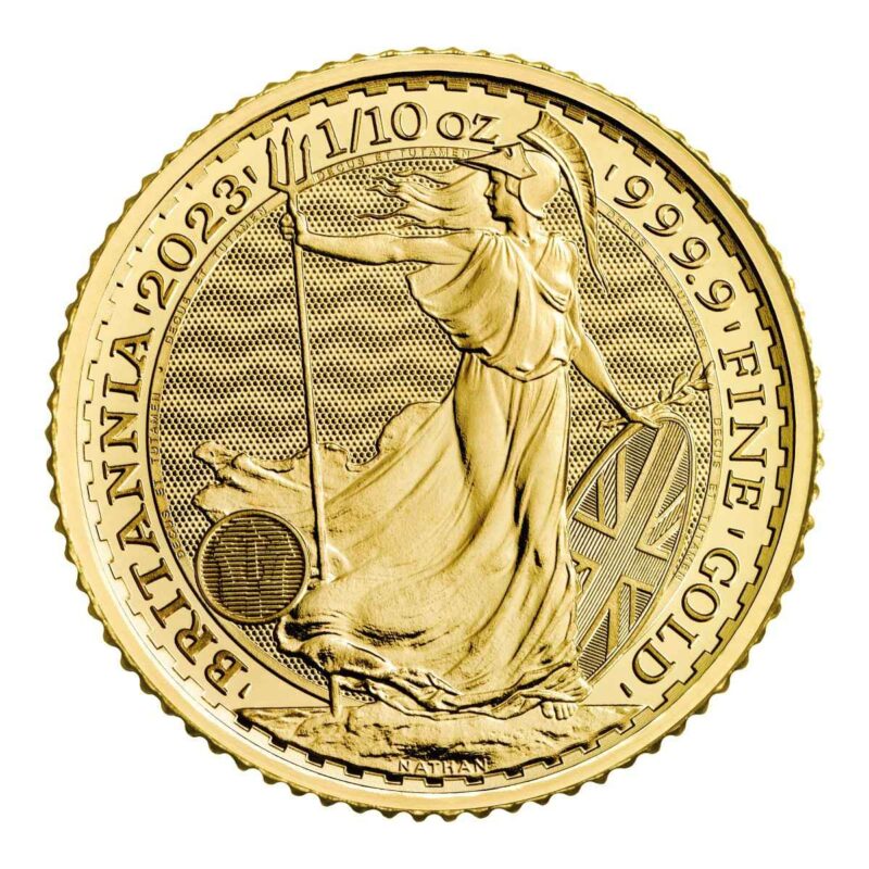1/10 OUNCE GOLD BRITANNIA QUEEN ELIZABETH 2023