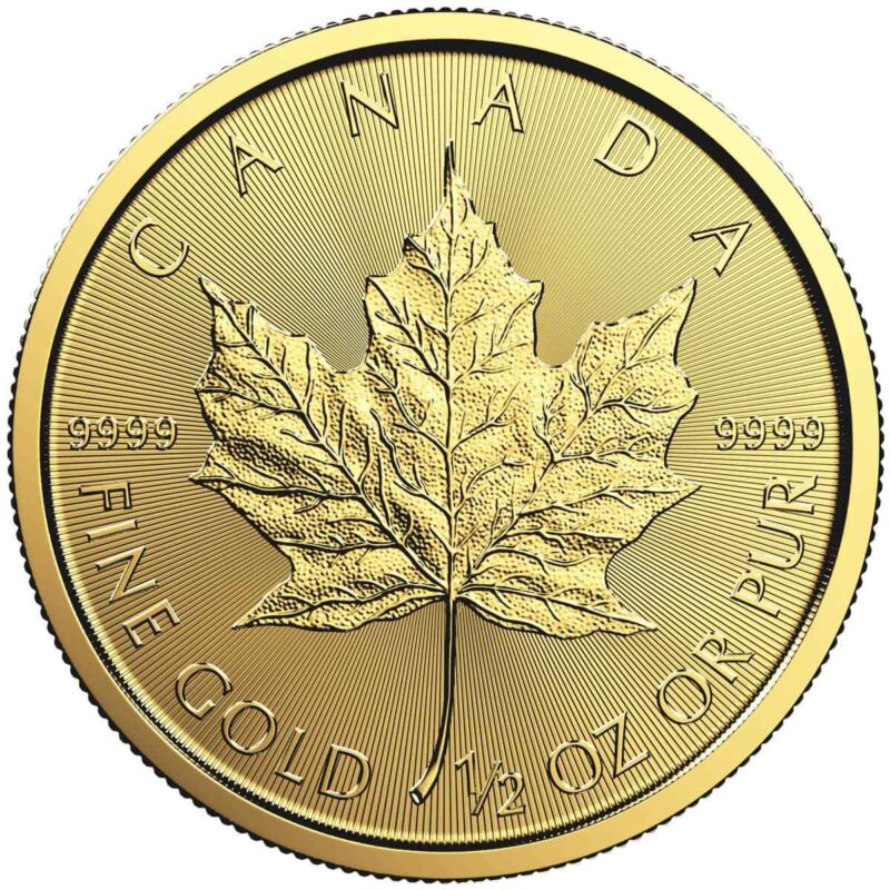 1/2 OUNCE GOLD MAPLE LEAF
