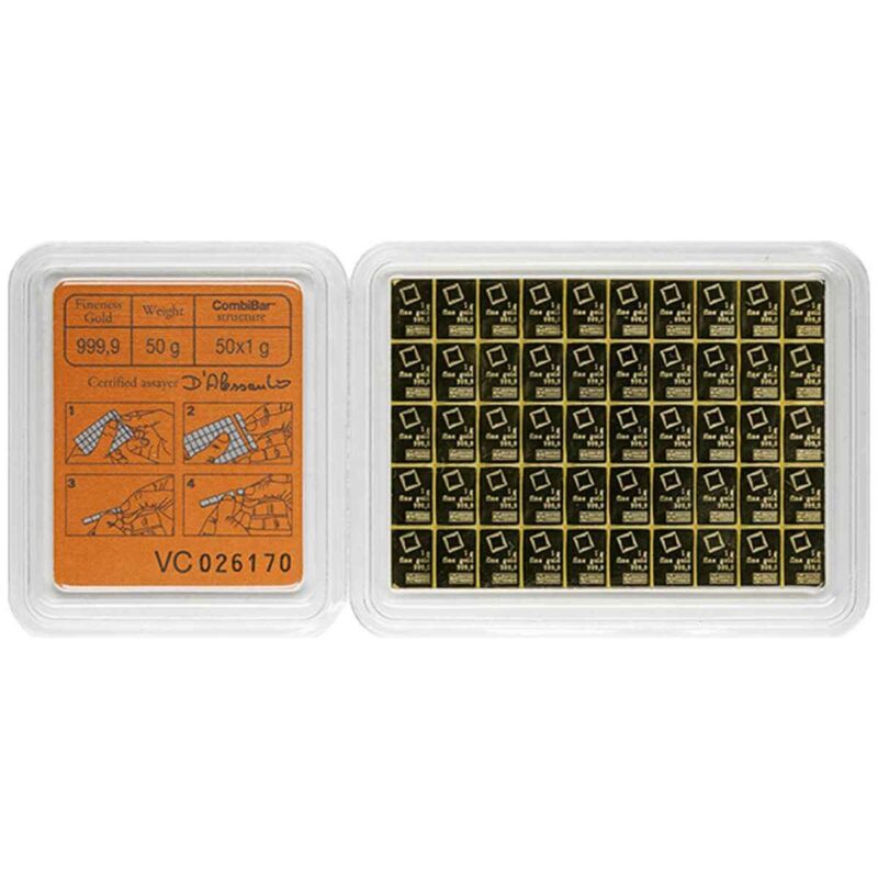 50 GRAM VALCAMBI GOLD COMBIBAR - Image 2