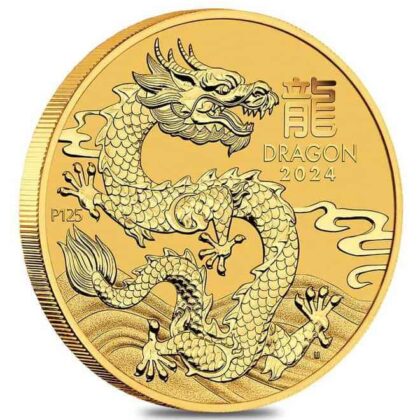 1 OUNCE GOLD AUSTRALIAN LUNAR YEAR OF THE DRAGON 2024