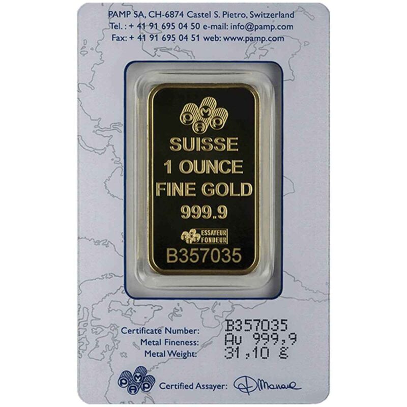 1 OUNCE PAMP SUISSE GOLD BAR - Image 2