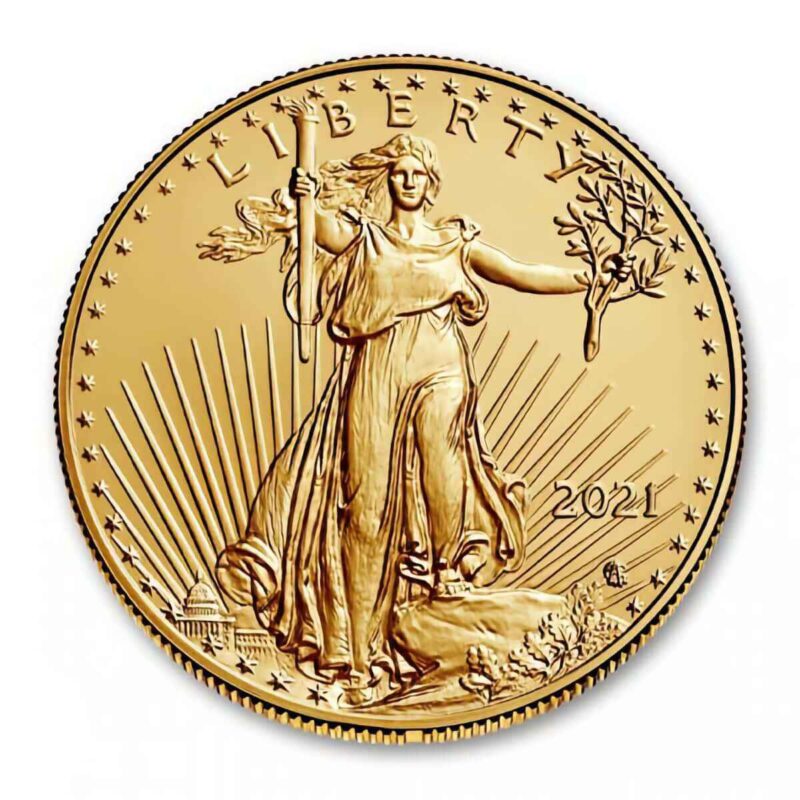 1 OUNCE GOLD EAGLE 2021 TYPE 2 - Image 2