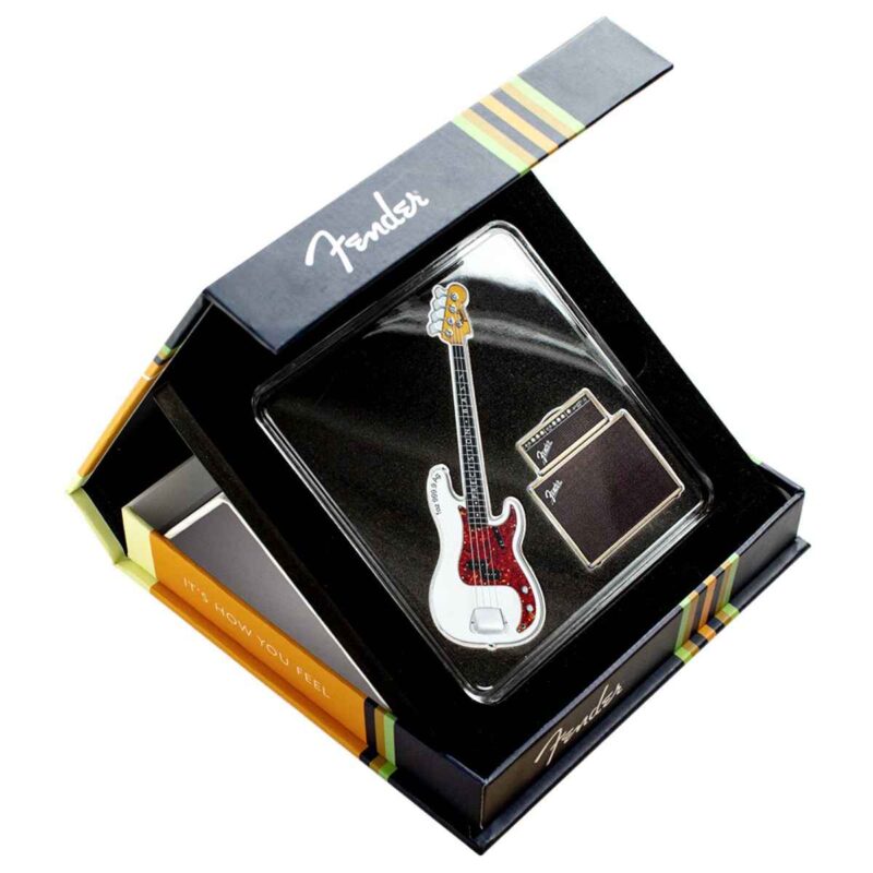 2 x 1 OUNCE PRECISION BASS GUITAR AND BASSMAN AMP COIN SET