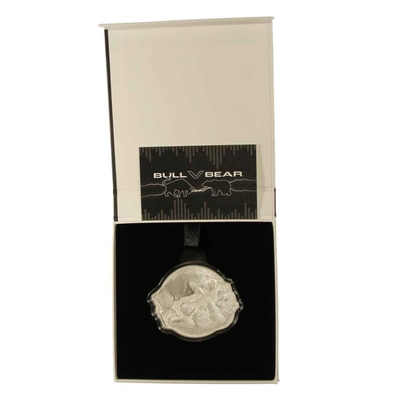 2 x 1 OZ SILVER 2 COIN SET BULL V BEAR - Image 7