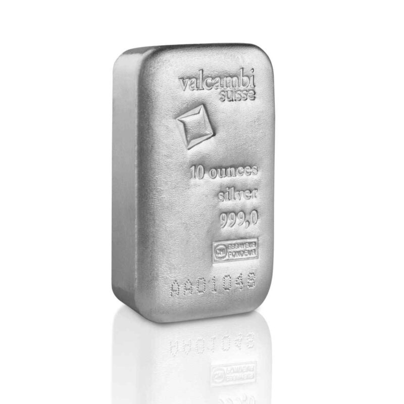 10 OUNCE SILVER BAR VALCAMBI - Image 2