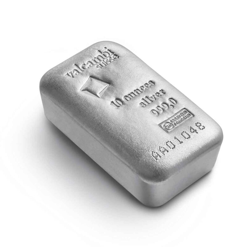 10 OUNCE SILVER BAR VALCAMBI
