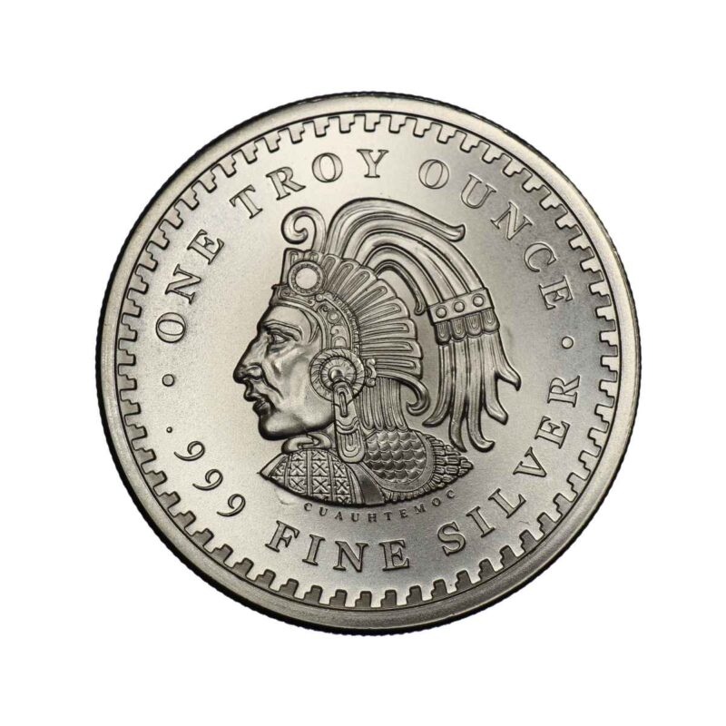 1 OUNCE SILVER ROUND AZTEC CALENDAR