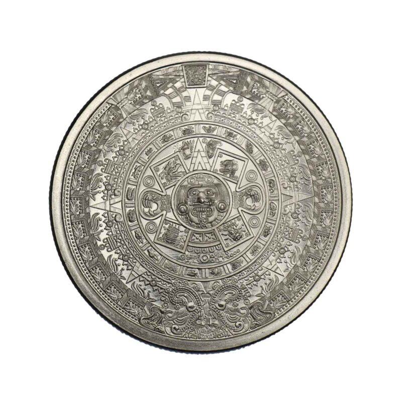 1 OUNCE SILVER ROUND AZTEC CALENDAR - Image 2