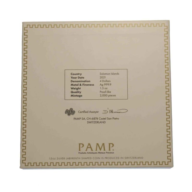 1.5 OUNCE SILVER PAMP MINOTAUR LABYRINTH OF CRETE - Image 4