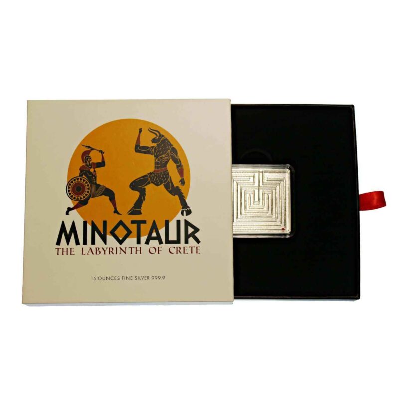 1.5 OUNCE SILVER PAMP MINOTAUR LABYRINTH OF CRETE - Image 5