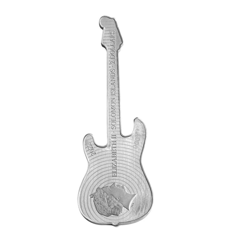 1 OUNCE SILVER FENDER STRATOCASTER FIESTA RED 2022 - Image 3