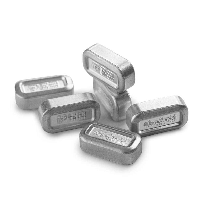 6 X 5 GRAM SILVER PAMP PEZ BARS REINDEER DISPENSER 2023 - Image 6