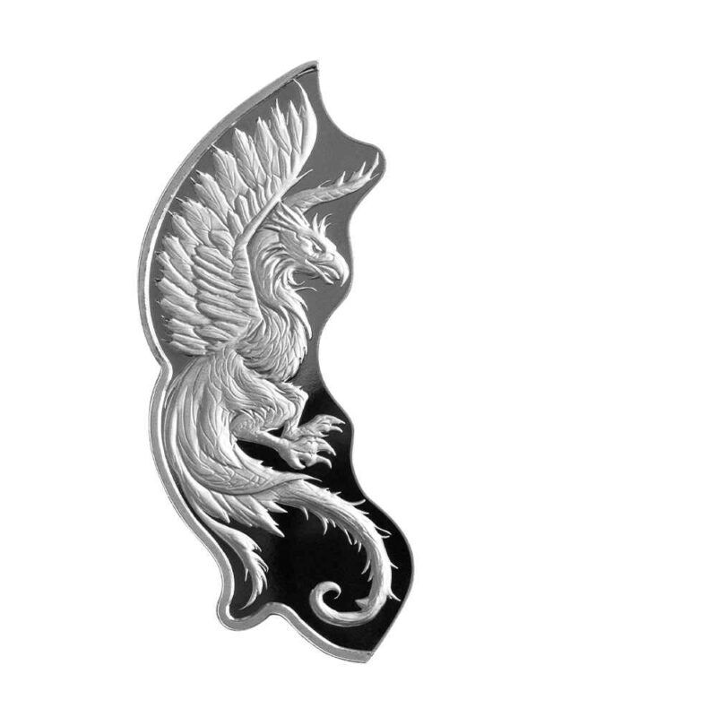 2 x 1 OUNCE SILVER 2 COIN SET PHOENIX vs DRAGON - Image 5