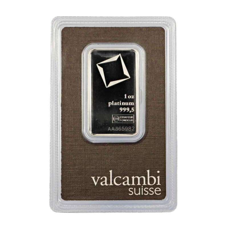 1 OUNCE PLATINUM VALCAMBI BAR