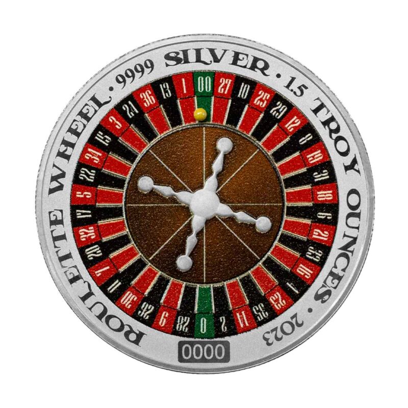 1.5 OUNCE SILVER ROULETTE WHEEL COIN 2023 - Image 2