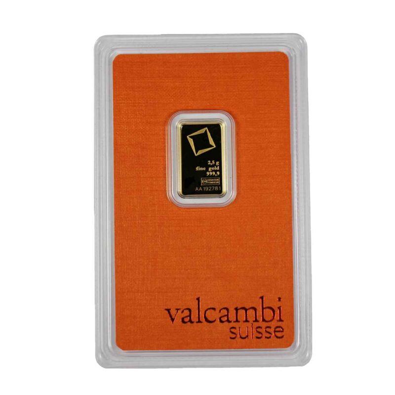 2.5 GRAM GOLD BAR VALCAMBI - Image 2